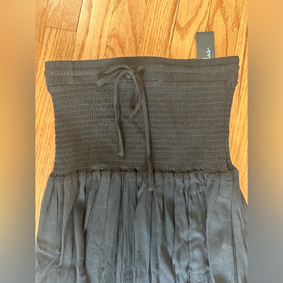 Lulus Summer Kind of Wonderful Black Smocked Midi Skirt - Picture 4 of 6